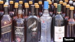 Handmade and fake alcoholic beverages in Iran. (file photo)