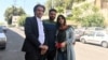 Sepideh Rashno, pictured with her brother and lawyer, wrote on her Instagram account earlier this month that she had been banned from studying at Al-Zahra University in Tehran for two semesters for "not observing the Islamic dress code."