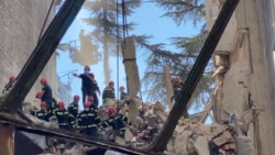 Rescuers Search For Survivors After Building Collapses In Batumi, Georgia