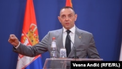 Aleksandar Vulin has been under U.S. sanctions since July for alleged corruption, involvement in drug trafficking, and ties to Russia. (file photo)