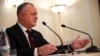 Moldovan President Igor Dodon holds a year-end press conference in Chisinau last month.