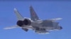 Расейскі самалёт МіГ-31К, абсталяваны аэрабалістычнай ракетай «Кінжал», ілюстрацыйнае фота