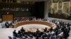 Imagine de la reuniunea de urgență a Consiliului de Securitate ONU de astăzi pe tema atacului aerian din Siria