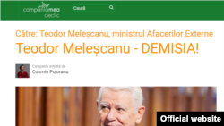 Campania online în care se cere demisia ministrului de externe român, Teodor Meleșcanu, 27 mai 2019