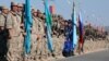 Armenia - Special forces from Russia, Armenia, Belarus, Kazakhstan, Kyrgyzstan and Tajikistan begin joint exercises at the Marshal Baghramian training center near Yerevan, 15Sep2012.