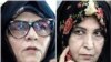 Mir Hossein Musewiniň aýaly Zahra Rahnaward (sagda) we Mehdi Karrubiniň aýaly Fatemeh Karrubi