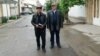 Fakhriddin Tillayev (right) after his release with fellow activist Azam Turgunov