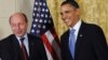 Președintele Traian Băsescu și președintele Barack Obama la Praga, aprilie 2010. 