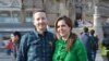 Ahmadreza Djalali (left) poses with his wife, Vida Mehrannia.