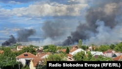 Пожар во скопско Вардарише во близина на населбата Лисиче
