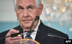 Tillerson appeared to stray from the Trump page on Iran policy.