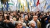 Під час акція протесту біля будівлі Верховної Ради України, 17 жовтня 2017 року