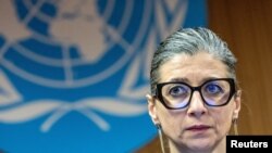Франсеска Албанезе, гузоришгари вижаи СММ барои сарзаминҳои фаластинӣ.