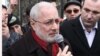 Armenia - Vahan Hovannisian, a leader of the Armenian Revolutionary Federation (Dashnaktsutyun), addresses protesters outside the parliament building in Yerevan, 27Feb2012. 