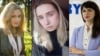 Журналісткі Кацярына Андрэева, Дар'я Чульцова, Кацярына Барысевіч. 