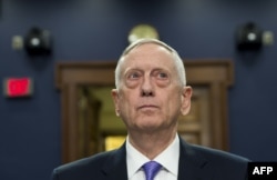 U.S. Secretary of Defense Jim Mattis testifies on the Defense Department budget at a House Appropriations Committee Defense Subcommittee hearing on Capitol Hill in Washington on June 15
