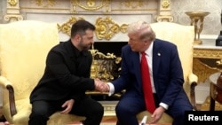 Дональд Трамп з Уладзімірам Зяленскім