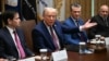US President Donald Trump attends a a cabinet meeting on August 26 with Secretary of State Marco Rubio (left) and Defense Secretary Pete Hegseth (right). 