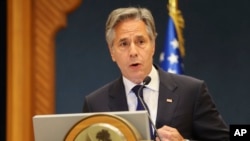U.S. Secretary of State Antony Blinken condemned moves this week by Russian President Vladimir Putin with North Korean leader Kim Jong Un to deepen military cooperation. (file photo)