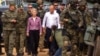 European Commission President Ursula von der Leyen and Polish Prime Minister Donald Tusk visit Poland's border with Belarus on August 31.