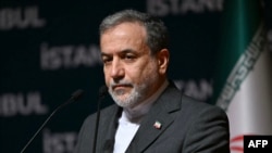 Iran Foreign Minister Abbas Araqchi, looks on during a press conference in Istanbul on June 22, 2025.